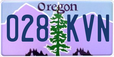 OR license plate 028KVN