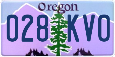 OR license plate 028KVO