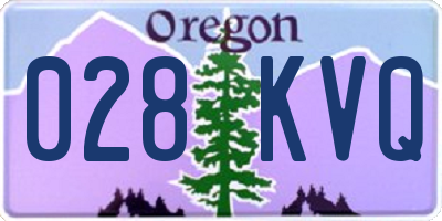OR license plate 028KVQ