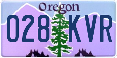 OR license plate 028KVR