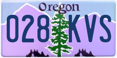 OR license plate 028KVS