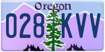 OR license plate 028KVV