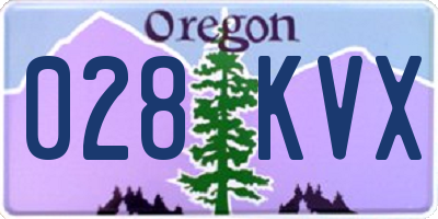 OR license plate 028KVX
