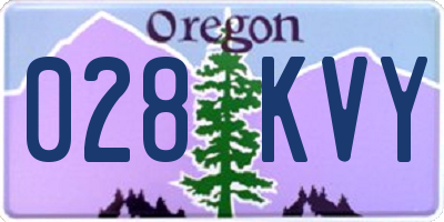 OR license plate 028KVY