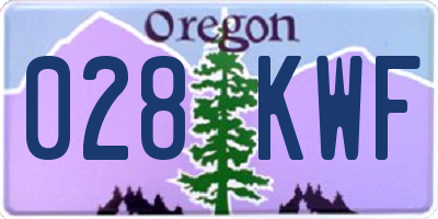 OR license plate 028KWF