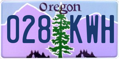 OR license plate 028KWH