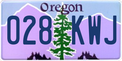 OR license plate 028KWJ