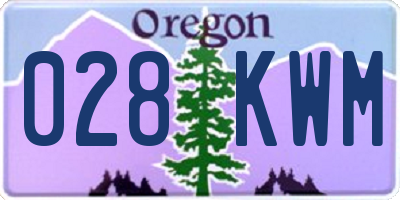 OR license plate 028KWM