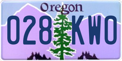 OR license plate 028KWO