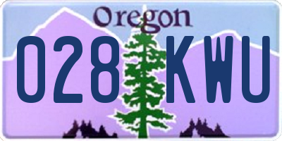 OR license plate 028KWU