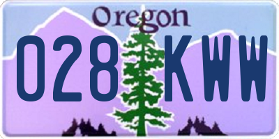 OR license plate 028KWW