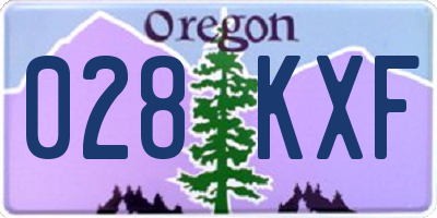 OR license plate 028KXF