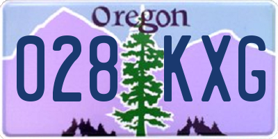 OR license plate 028KXG