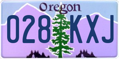 OR license plate 028KXJ