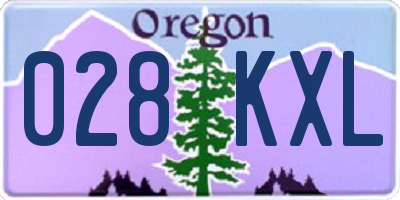 OR license plate 028KXL