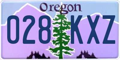 OR license plate 028KXZ