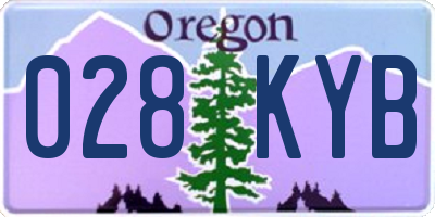 OR license plate 028KYB