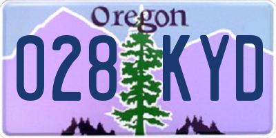 OR license plate 028KYD
