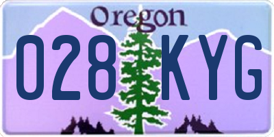 OR license plate 028KYG