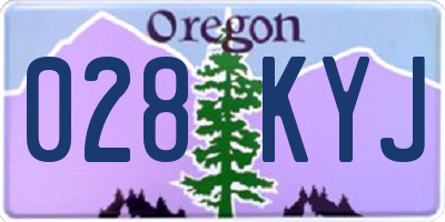 OR license plate 028KYJ