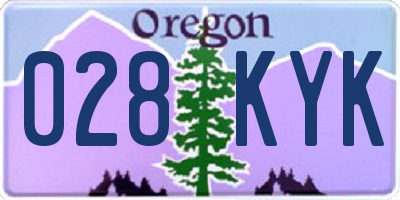 OR license plate 028KYK