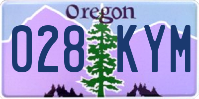 OR license plate 028KYM