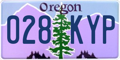 OR license plate 028KYP