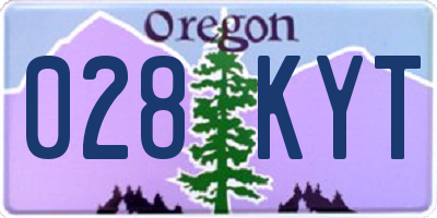 OR license plate 028KYT