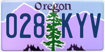 OR license plate 028KYV