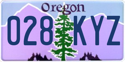 OR license plate 028KYZ