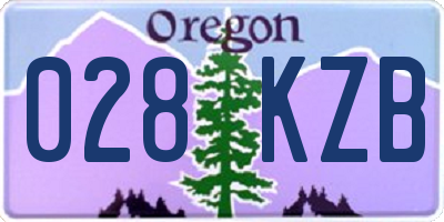 OR license plate 028KZB