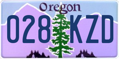 OR license plate 028KZD