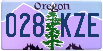 OR license plate 028KZE