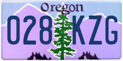 OR license plate 028KZG