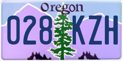 OR license plate 028KZH