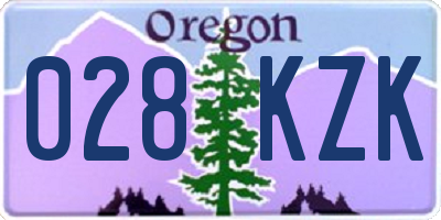 OR license plate 028KZK