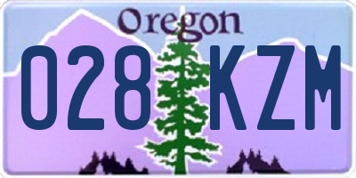 OR license plate 028KZM