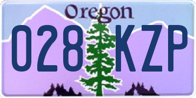 OR license plate 028KZP