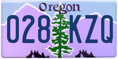 OR license plate 028KZQ