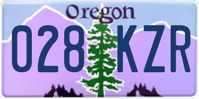 OR license plate 028KZR