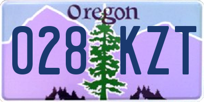 OR license plate 028KZT