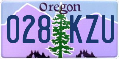 OR license plate 028KZU