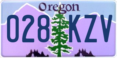 OR license plate 028KZV