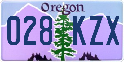 OR license plate 028KZX