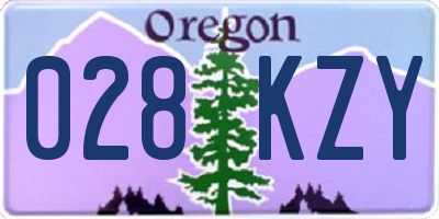 OR license plate 028KZY