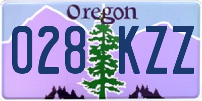 OR license plate 028KZZ