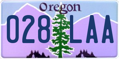 OR license plate 028LAA