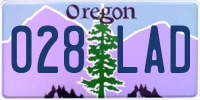 OR license plate 028LAD