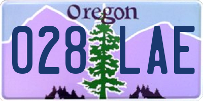 OR license plate 028LAE