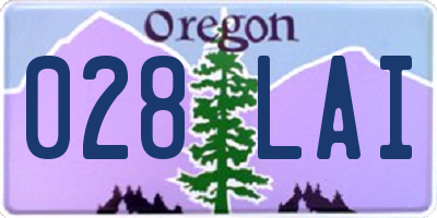 OR license plate 028LAI